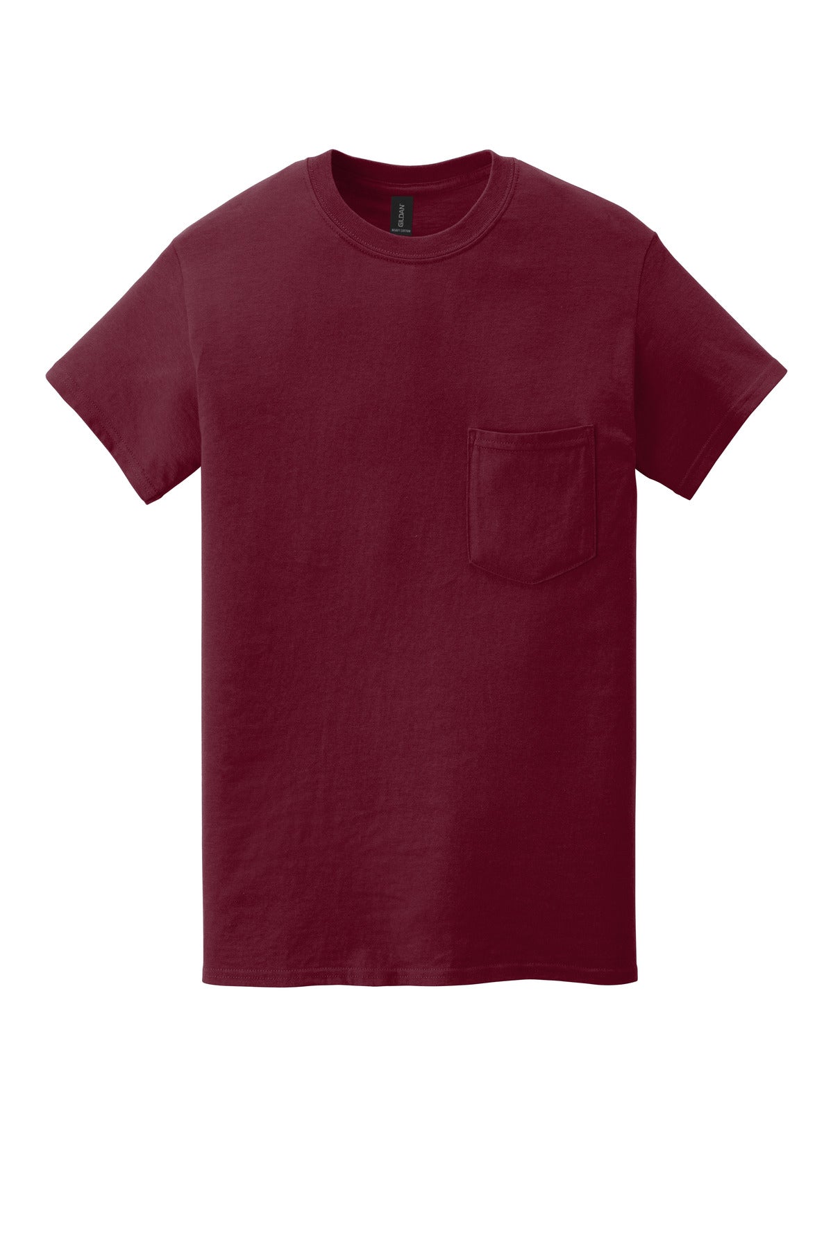 Gildan  Heavy Cotton  100% Cotton Pocket T-Shirt - Maroon