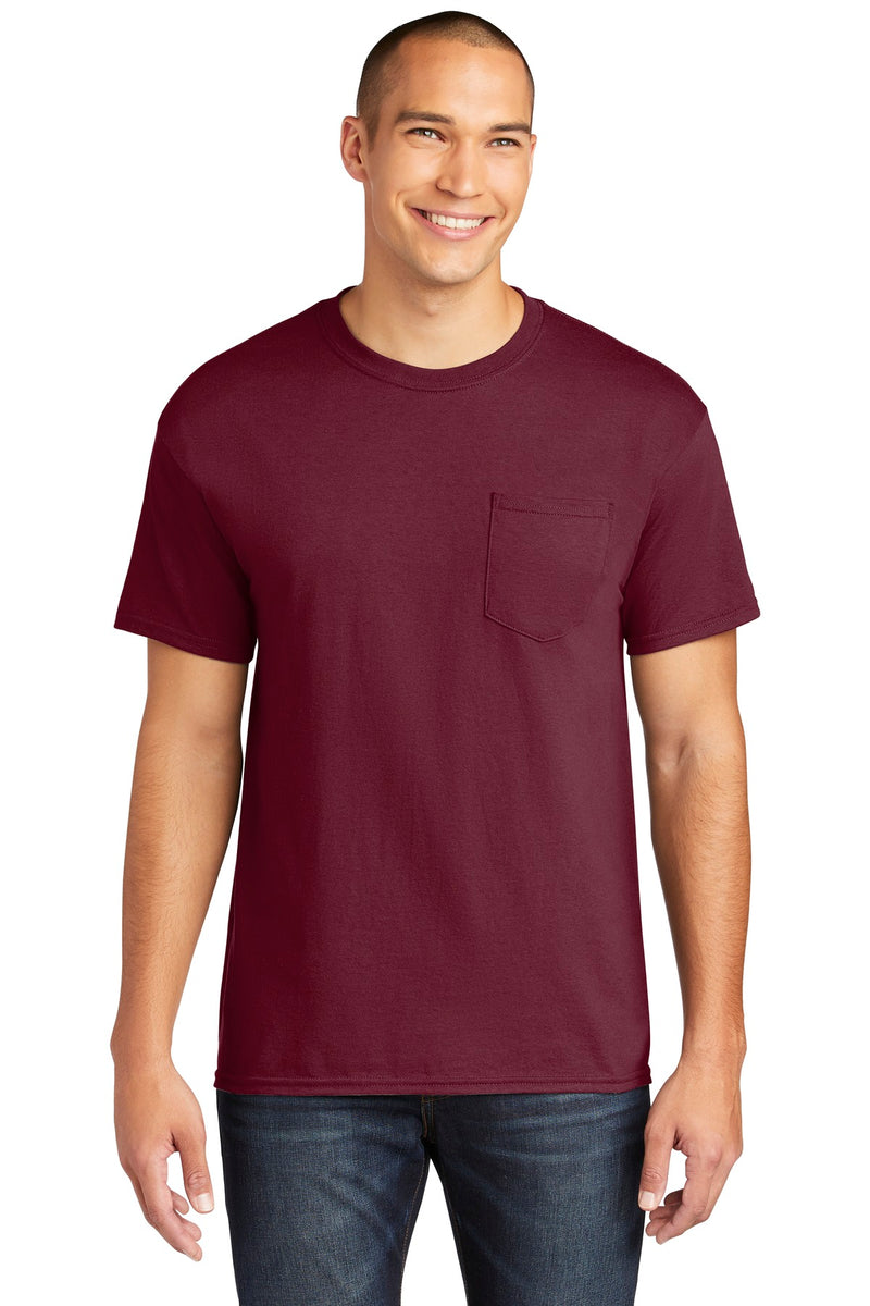 Gildan  Heavy Cotton  100% Cotton Pocket T-Shirt - Maroon