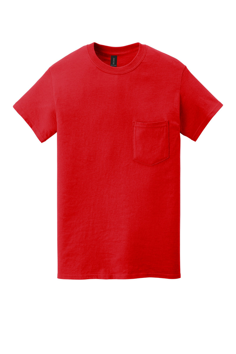 Gildan  Heavy Cotton  100% Cotton Pocket T-Shirt - Red