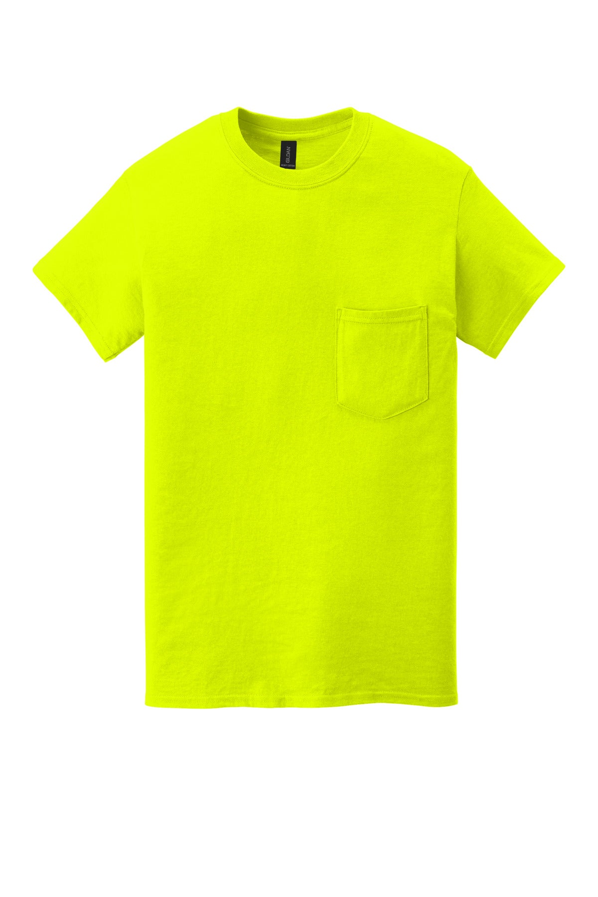 Gildan  Heavy Cotton  100% Cotton Pocket T-Shirt - Safety Green