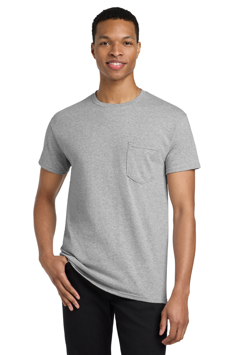 Gildan  Heavy Cotton  100% Cotton Pocket T-Shirt - Sport Grey