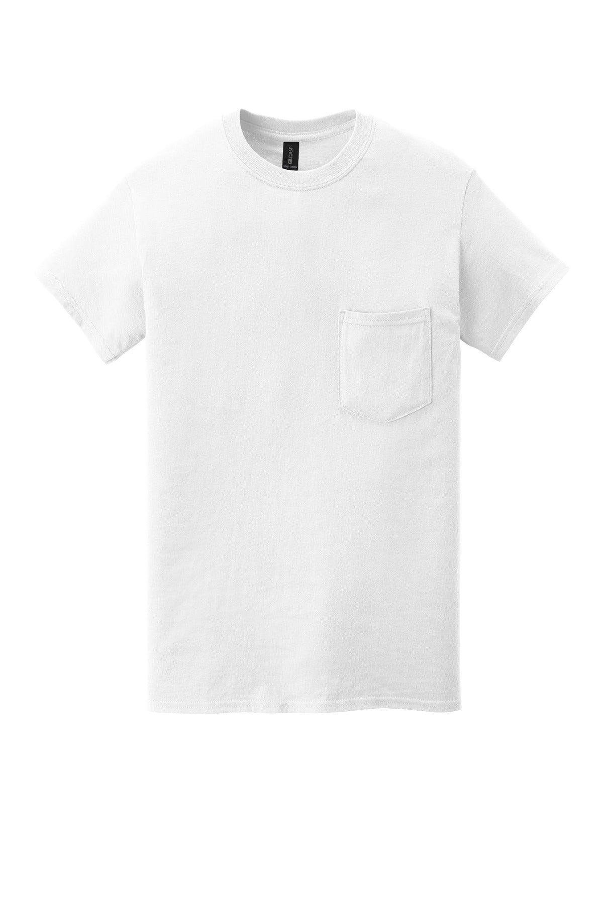 Gildan  Heavy Cotton  100% Cotton Pocket T-Shirt - White