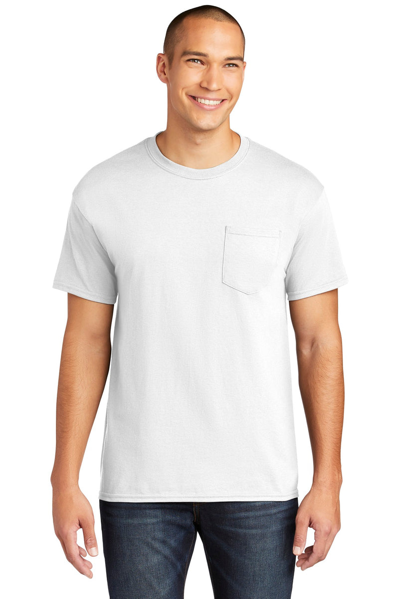 Gildan  Heavy Cotton  100% Cotton Pocket T-Shirt - White