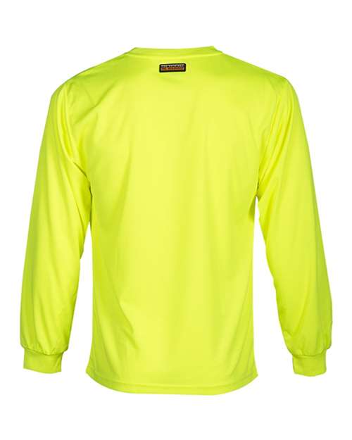 Unisex Microfiber Polyester Long Sleeve T-Shirt - Lime