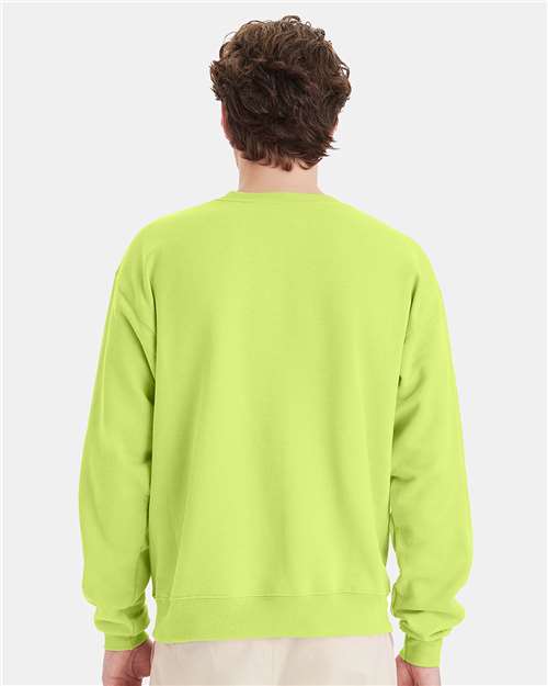 Unisex EcoSmart® Crewneck Sweatshirt - Safety Green