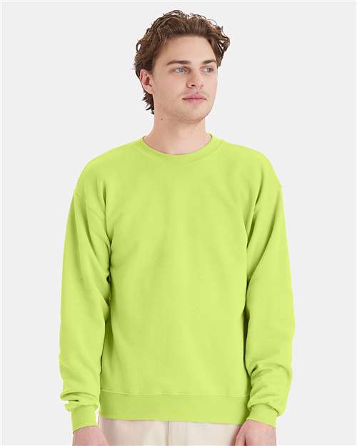 Unisex EcoSmart® Crewneck Sweatshirt - Safety Green