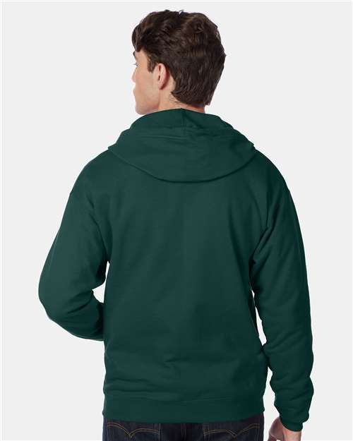 Unisex EcoSmart® Full-Zip Hooded Sweatshirt - Deep Forest