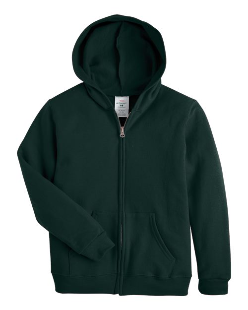 Youth EcoSmart® Full-Zip Hooded Sweatshirt - Deep Forest
