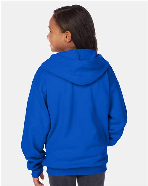 Youth EcoSmart® Full-Zip Hooded Sweatshirt - Deep Royal