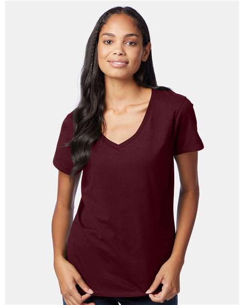 Women's Perfect-T V-Neck T-Shirt - Maroon