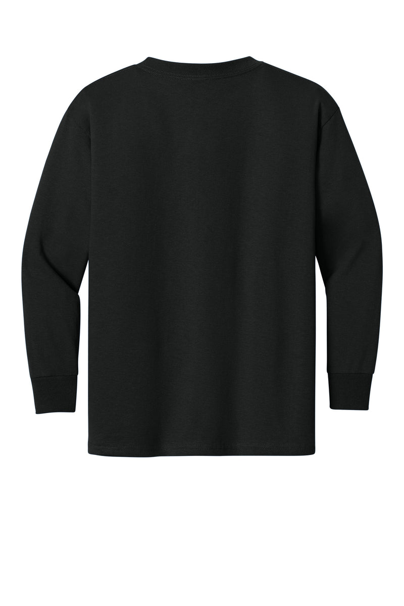 Gildan Youth Heavy Cotton 100% Cotton Long Sleeve T-Shirt - Black