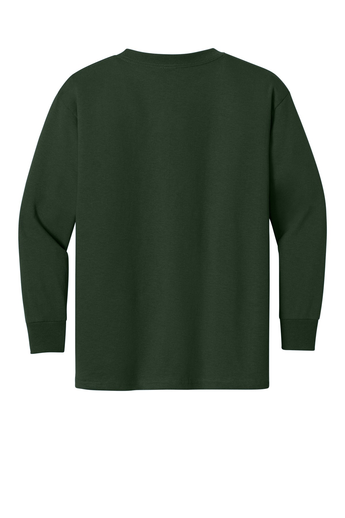 Gildan Youth Heavy Cotton 100% Cotton Long Sleeve T-Shirt - Forest Green