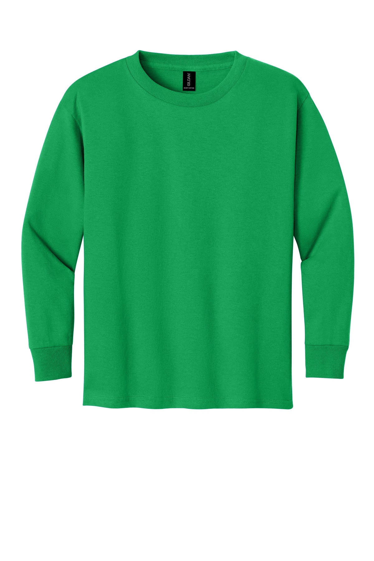 Gildan Youth Heavy Cotton 100% Cotton Long Sleeve T-Shirt - Irish Green