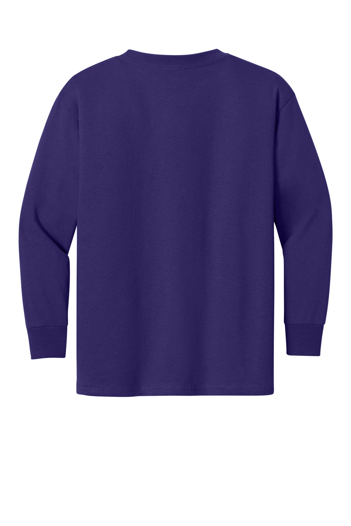 Gildan Youth Heavy Cotton 100% Cotton Long Sleeve T-Shirt - Purple