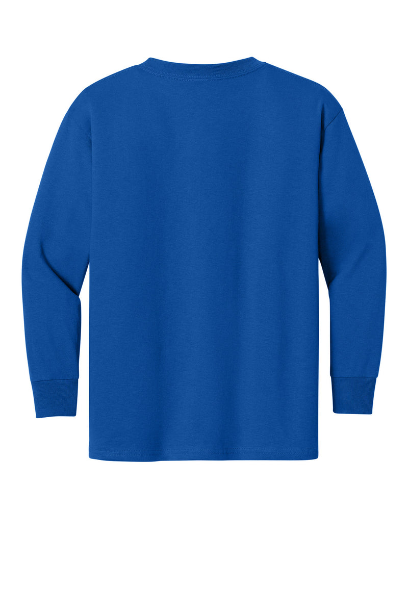 Gildan Youth Heavy Cotton 100% Cotton Long Sleeve T-Shirt - Royal