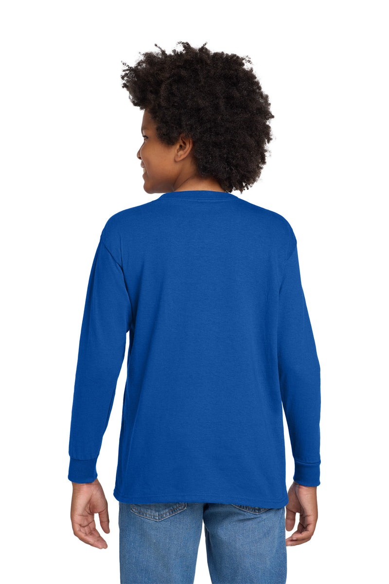 Gildan Youth Heavy Cotton 100% Cotton Long Sleeve T-Shirt - Royal