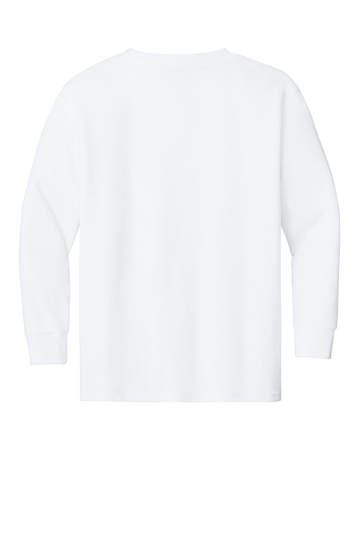 Gildan Youth Heavy Cotton 100% Cotton Long Sleeve T-Shirt - White