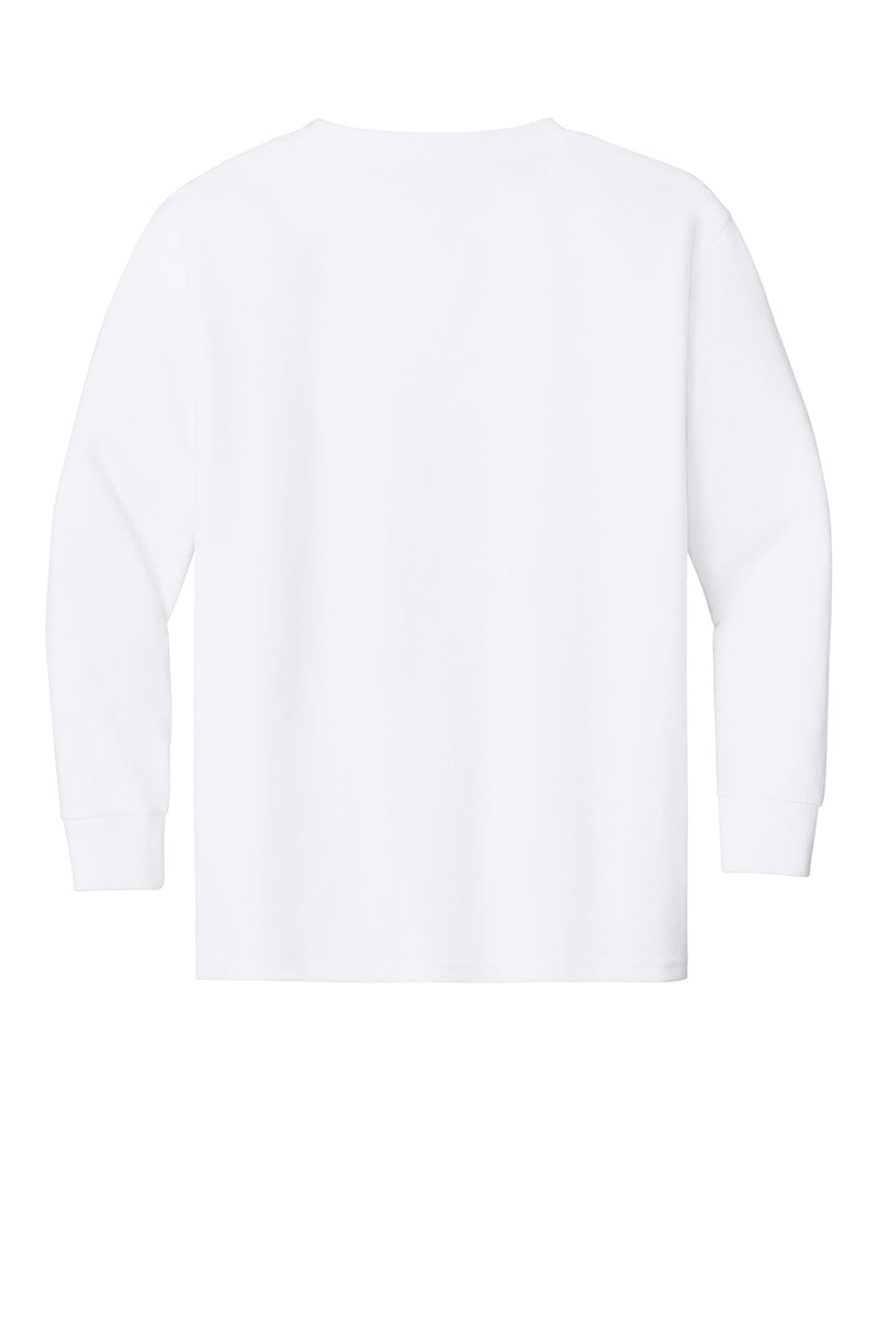 Gildan Youth Heavy Cotton 100% Cotton Long Sleeve T-Shirt - White