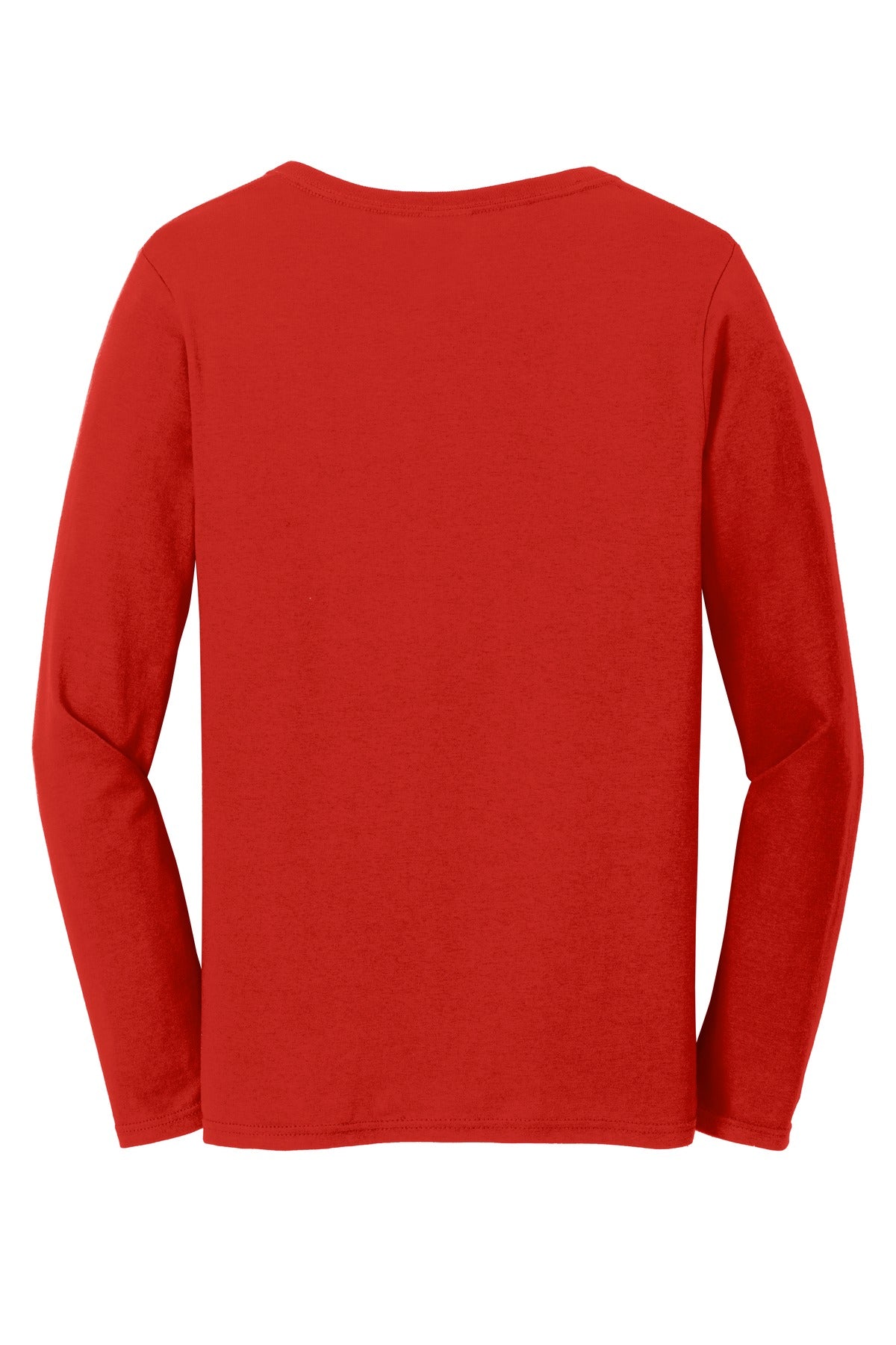 Gildan Ladies Heavy Cotton 100% Cotton Long Sleeve T-Shirt - Red