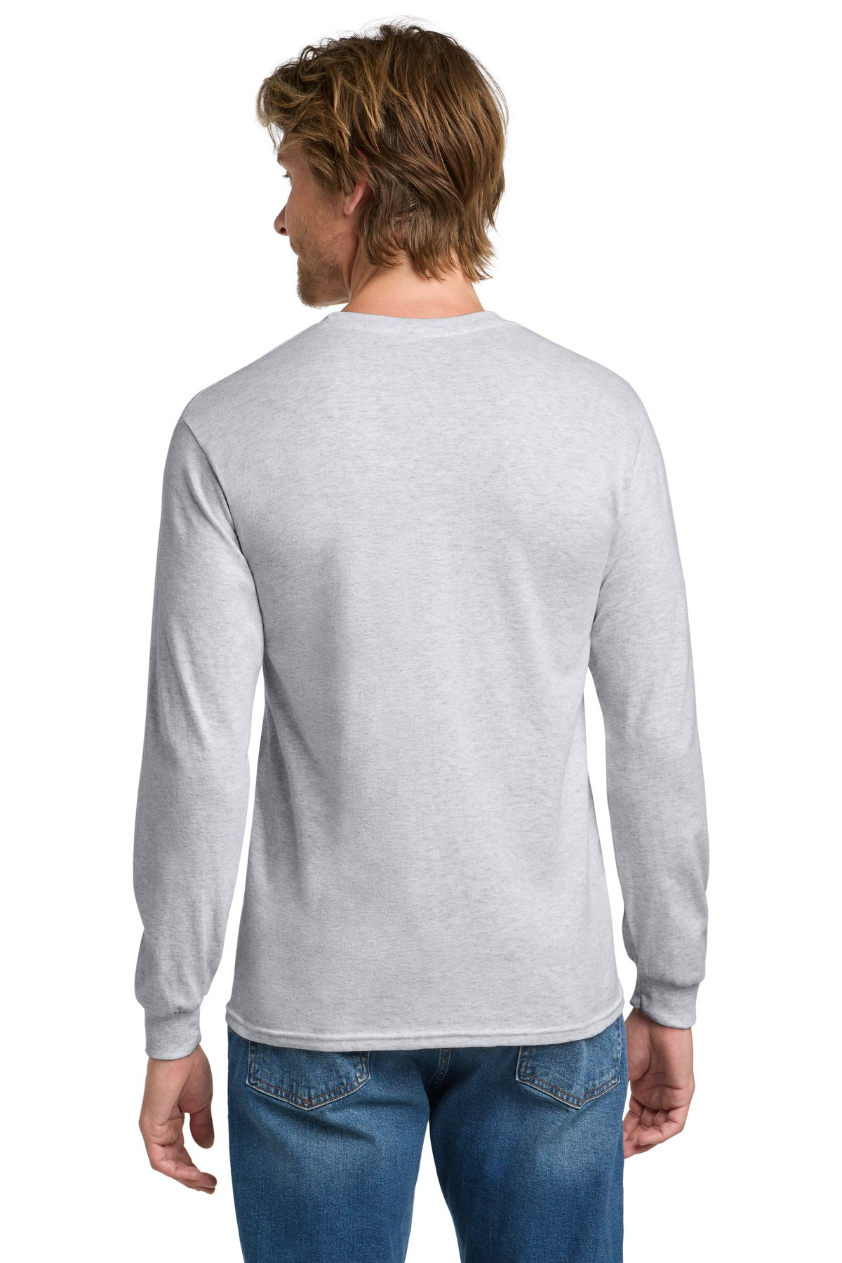 Gildan - Heavy Cotton 100% Cotton Long Sleeve T-Shirt - Ash