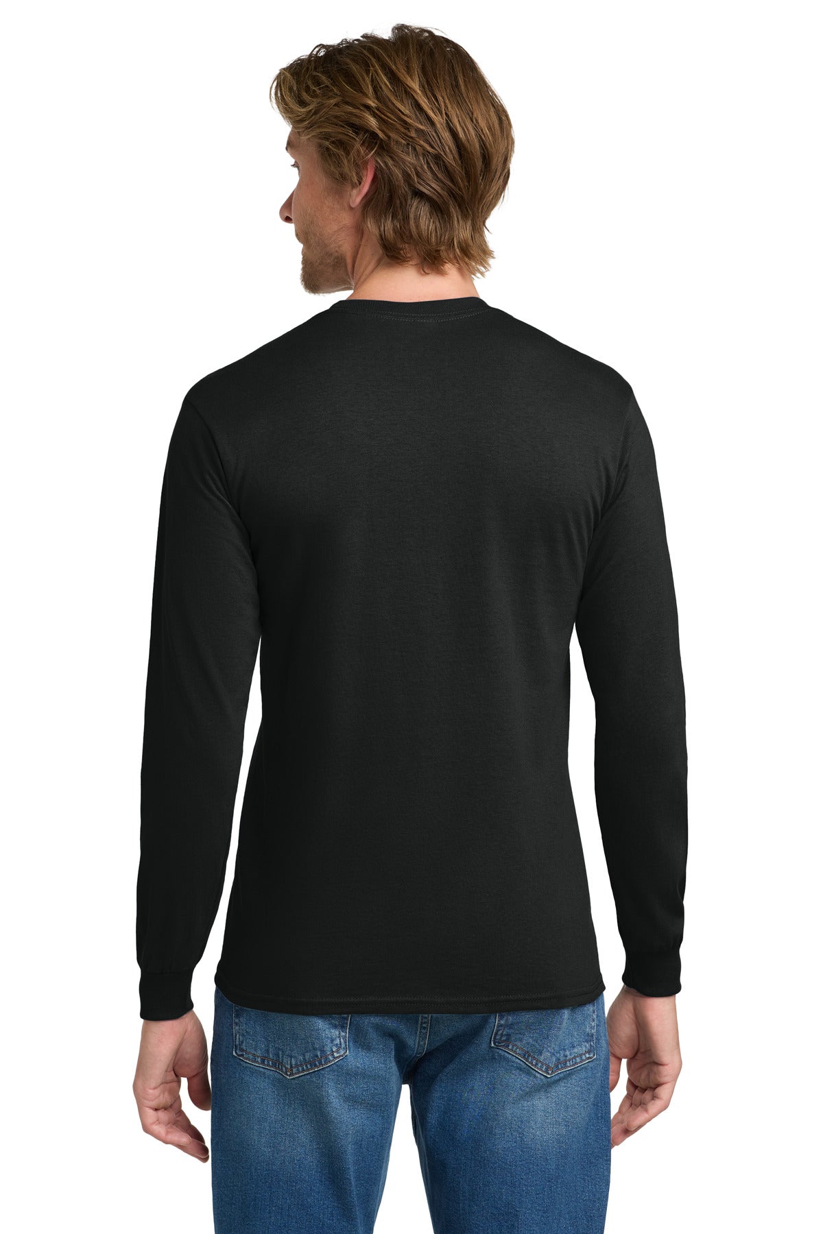 Gildan - Heavy Cotton 100% Cotton Long Sleeve T-Shirt - Black