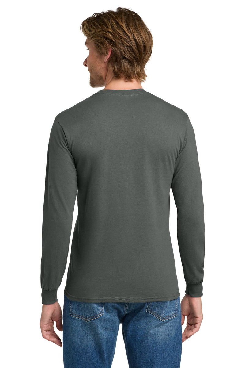 Gildan - Heavy Cotton 100% Cotton Long Sleeve T-Shirt - Charcoal