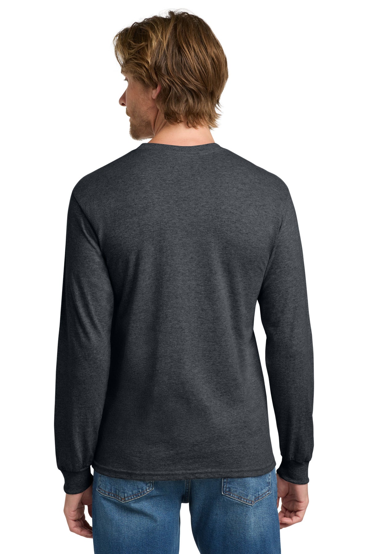 Gildan - Heavy Cotton 100% Cotton Long Sleeve T-Shirt - Dark Heather