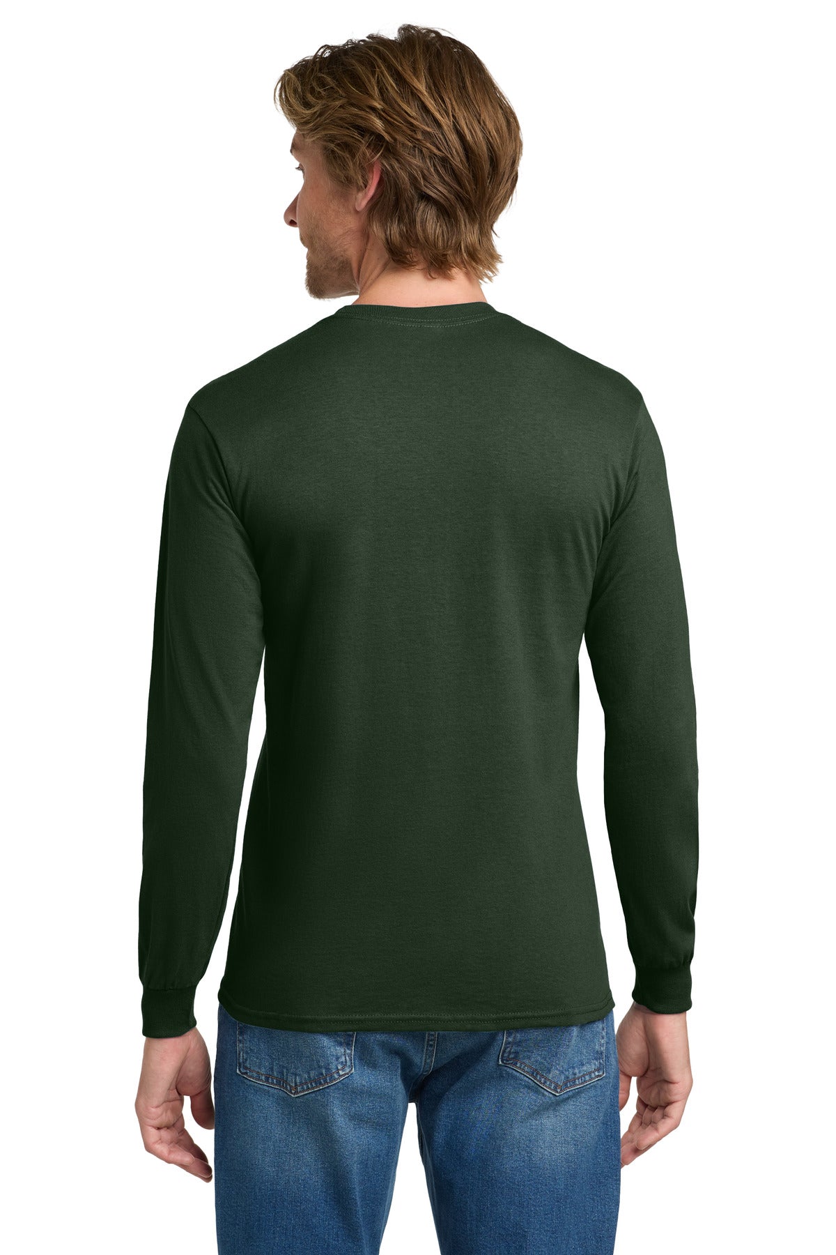 Gildan - Heavy Cotton 100% Cotton Long Sleeve T-Shirt - Forest