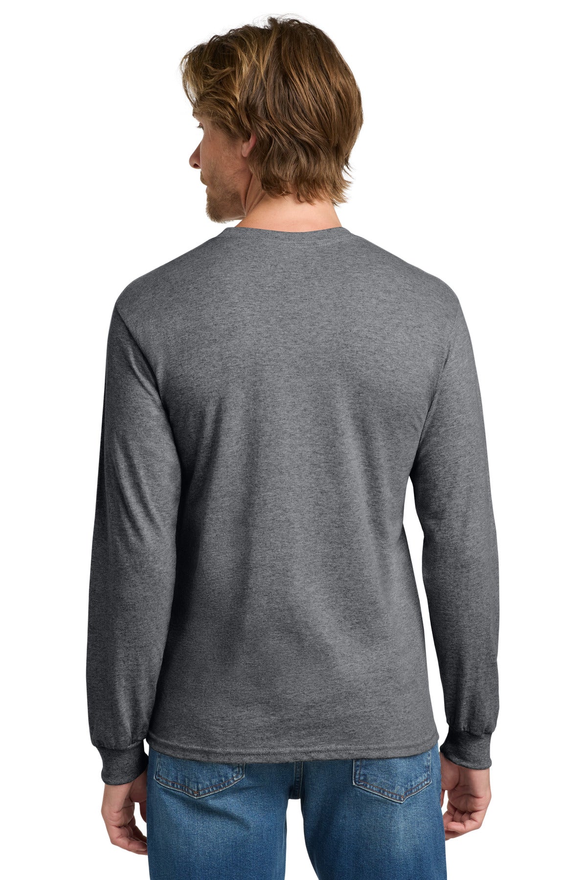 Gildan - Heavy Cotton 100% Cotton Long Sleeve T-Shirt - Graphite Heather