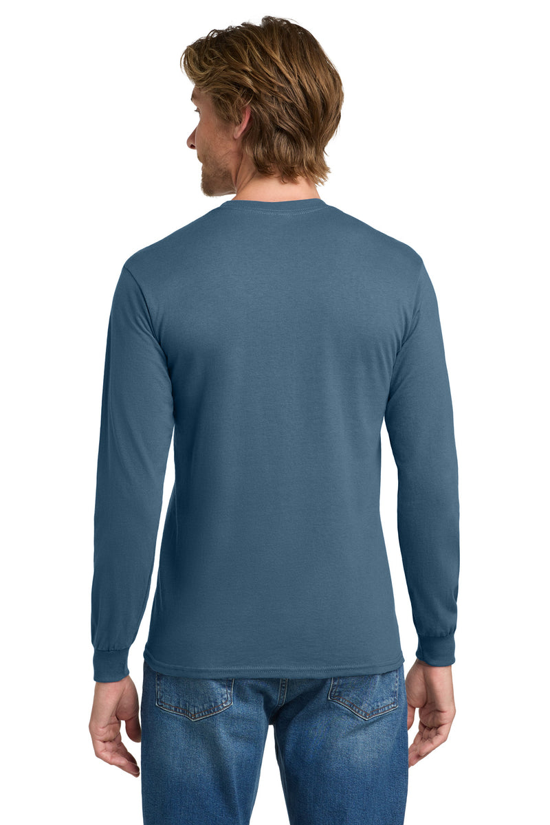 Gildan - Heavy Cotton 100% Cotton Long Sleeve T-Shirt - Indigo Blue