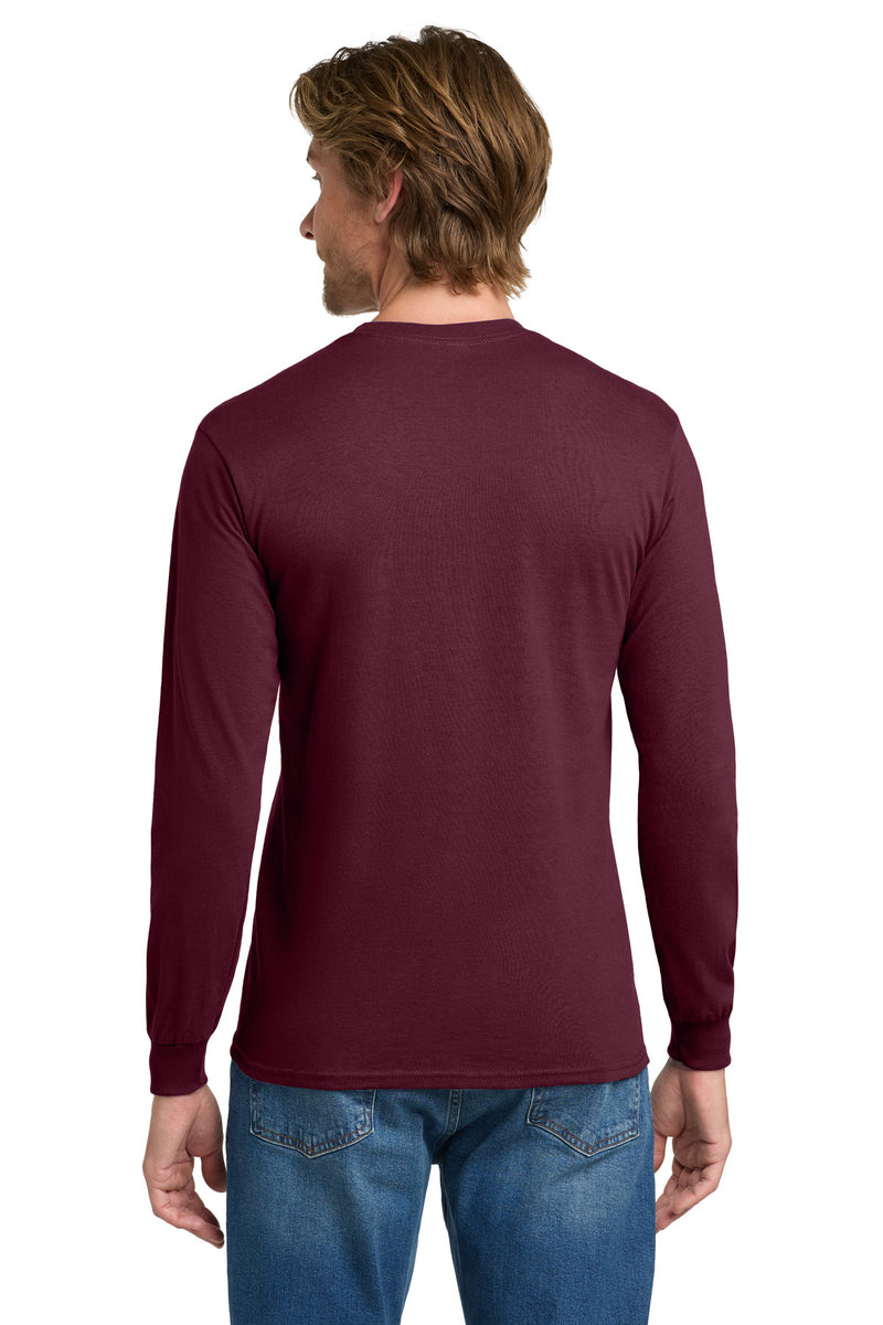 Gildan - Heavy Cotton 100% Cotton Long Sleeve T-Shirt - Maroon