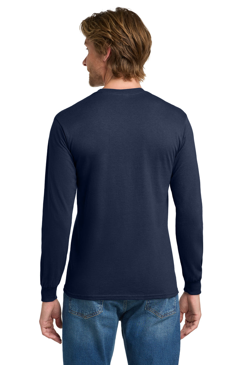 Gildan - Heavy Cotton 100% Cotton Long Sleeve T-Shirt - Navy