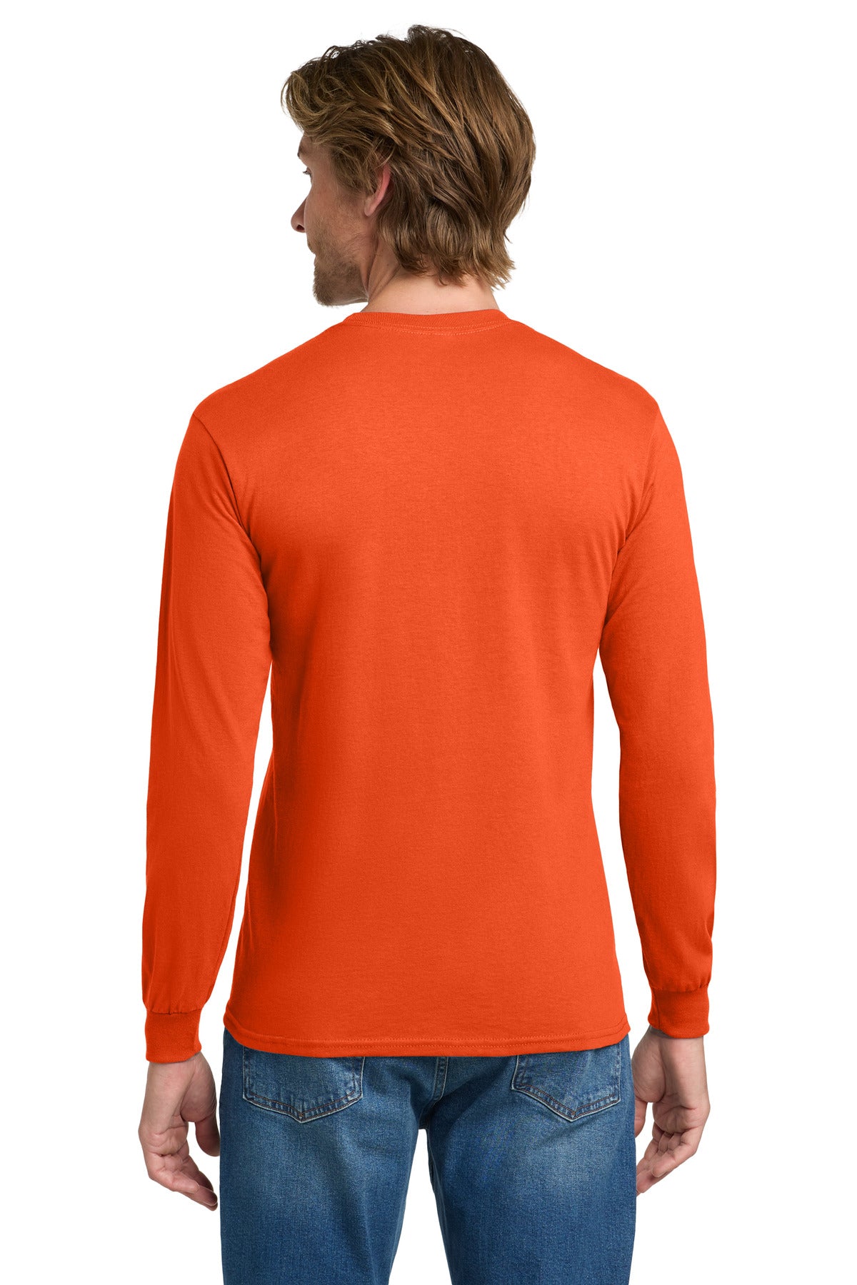 Gildan - Heavy Cotton 100% Cotton Long Sleeve T-Shirt - Orange