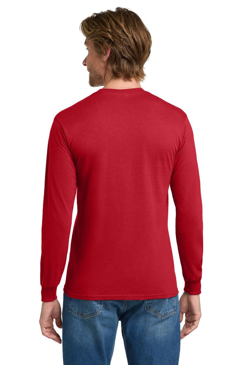 Gildan - Heavy Cotton 100% Cotton Long Sleeve T-Shirt - Red