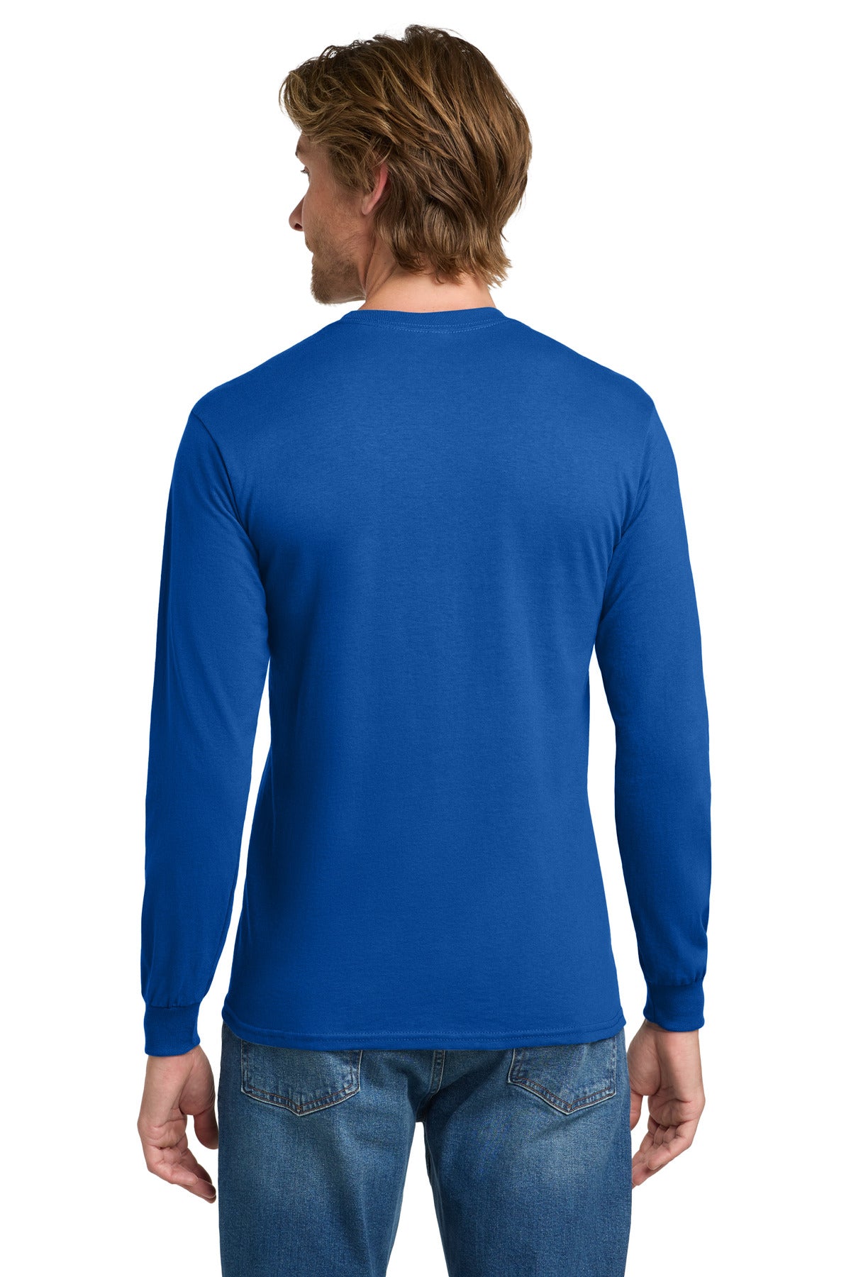 Gildan - Heavy Cotton 100% Cotton Long Sleeve T-Shirt - Royal