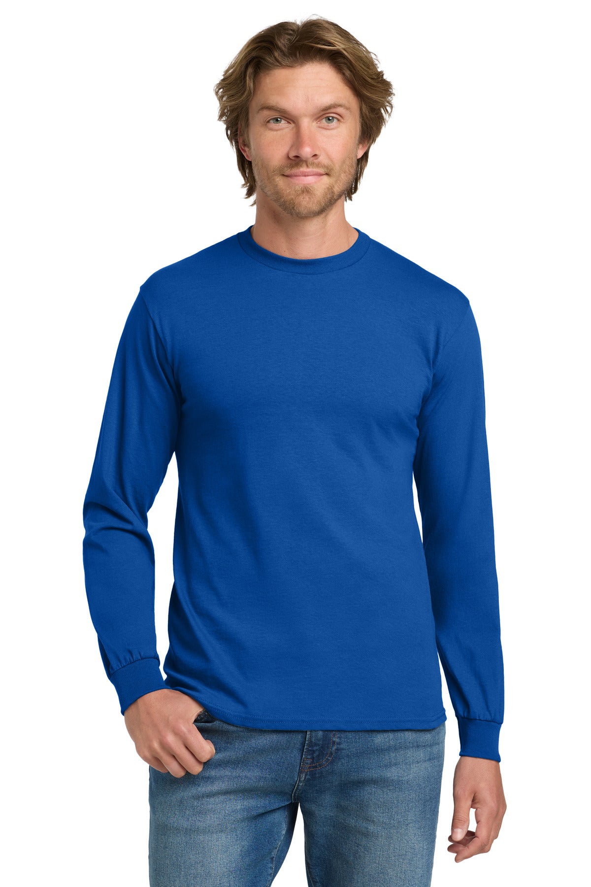 Gildan - Heavy Cotton 100% Cotton Long Sleeve T-Shirt - Royal