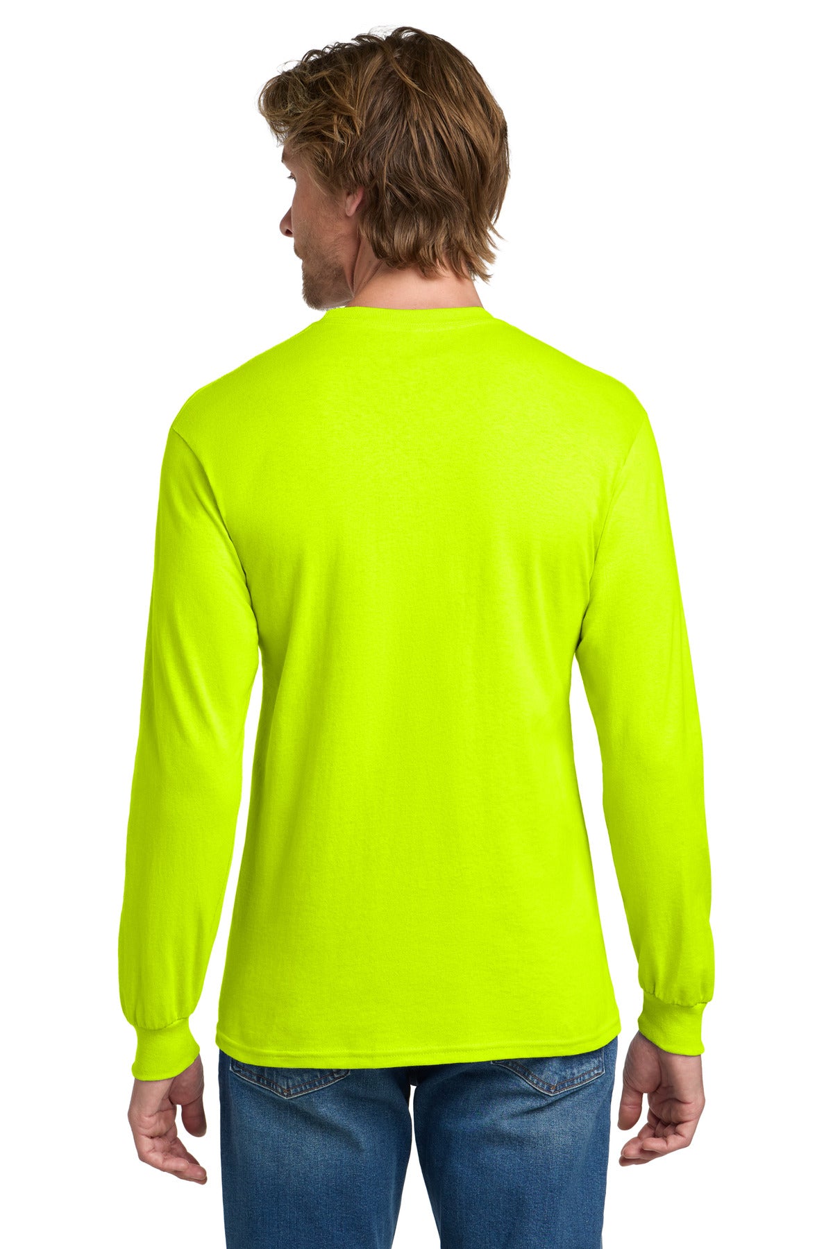 Gildan - Heavy Cotton 100% Cotton Long Sleeve T-Shirt - Safety Green