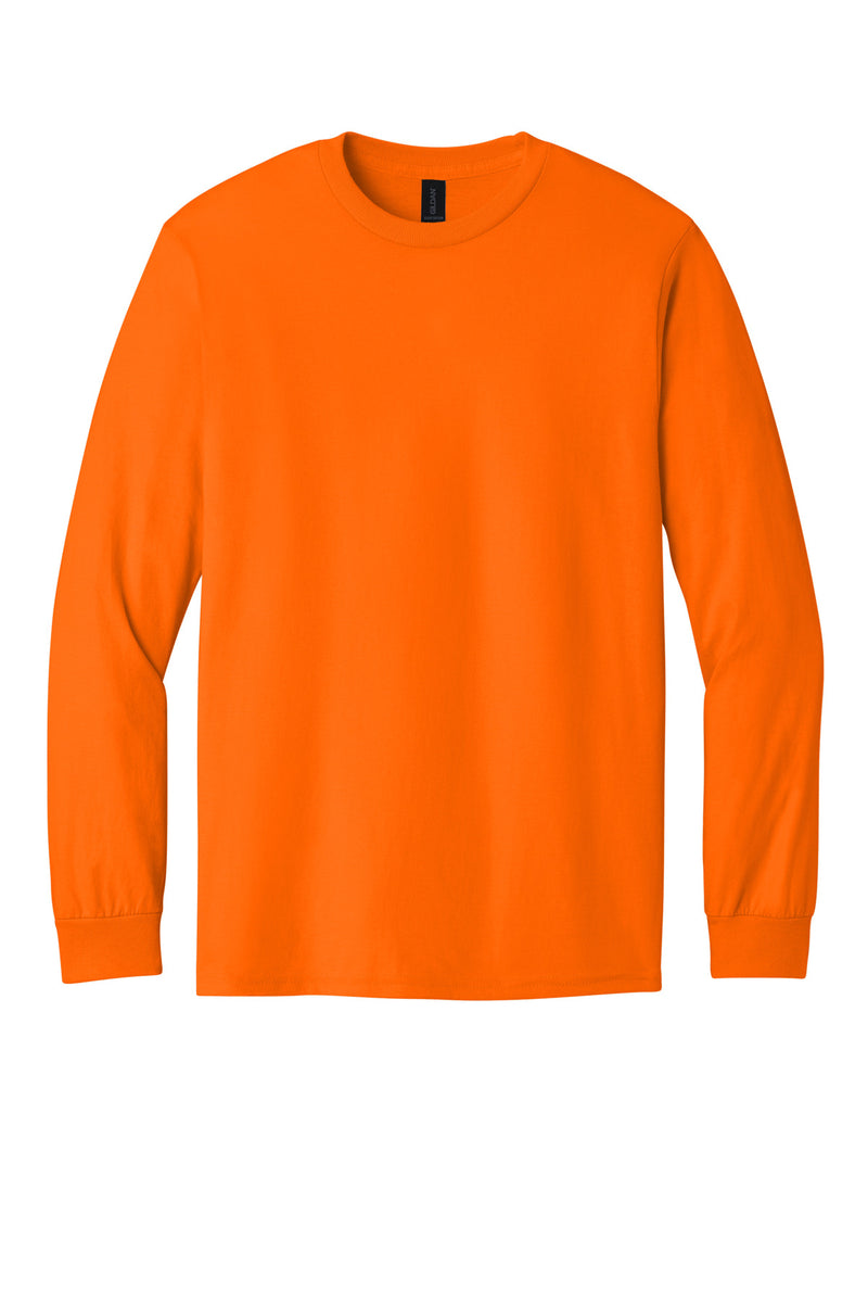 Gildan - Heavy Cotton 100% Cotton Long Sleeve T-Shirt - S. Orange