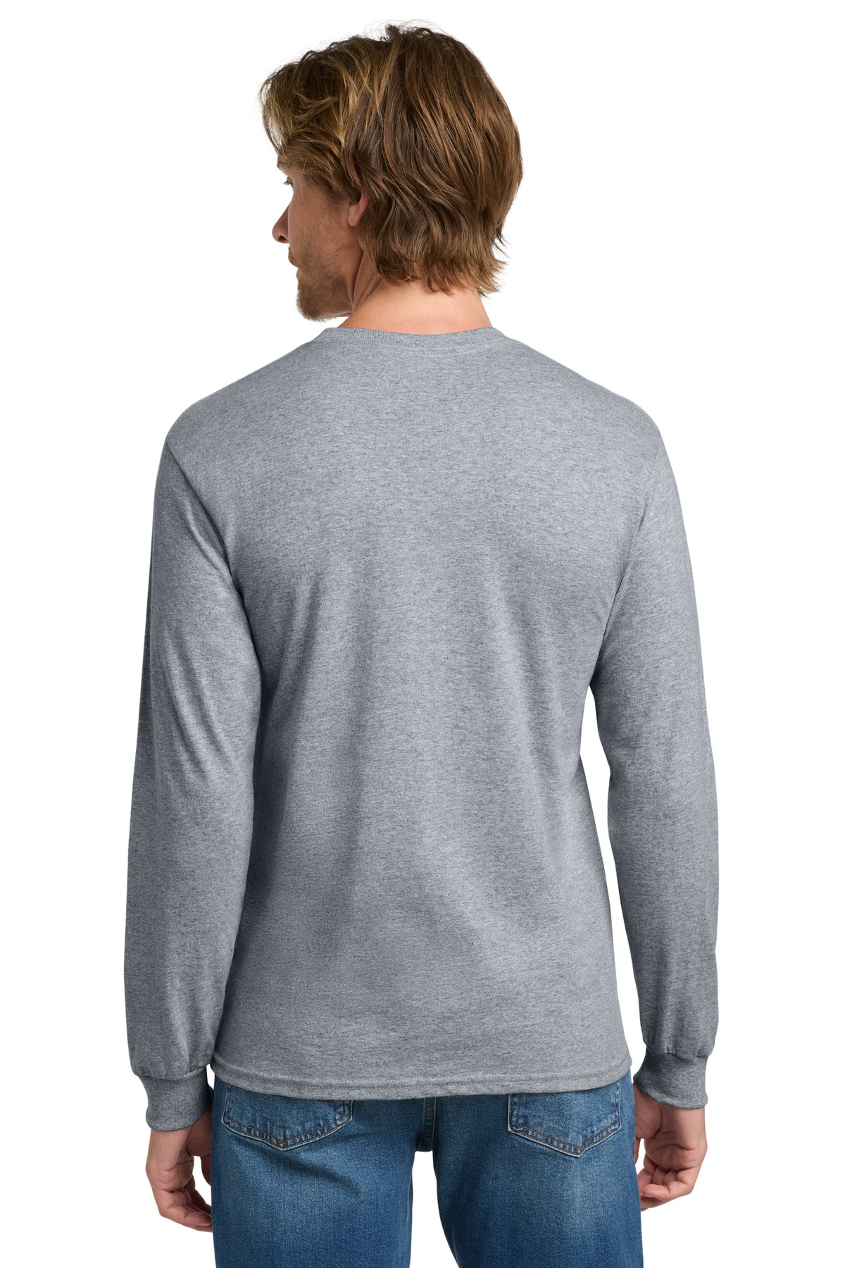 Gildan - Heavy Cotton 100% Cotton Long Sleeve T-Shirt - Sport Grey