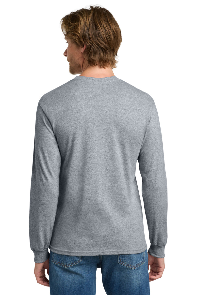 Gildan - Heavy Cotton 100% Cotton Long Sleeve T-Shirt - Sport Grey
