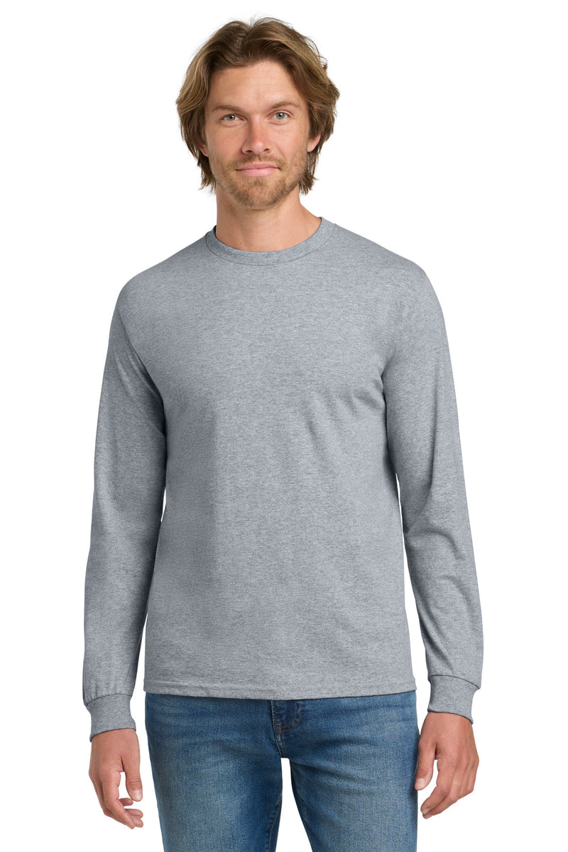 Gildan - Heavy Cotton 100% Cotton Long Sleeve T-Shirt - Sport Grey