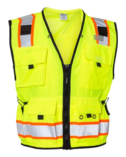 Unisex Professional Surveyors Vest - Lime