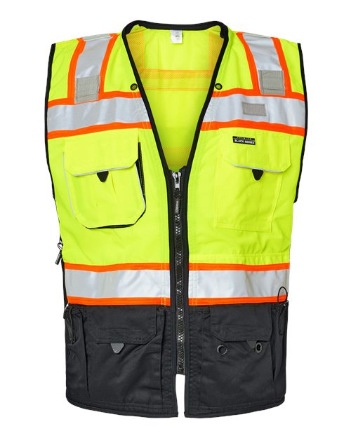 Unisex Premium Black Series® Surveyors Vest - Lime