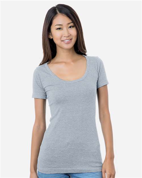 Women's USA-Made Scoop Neck T-Shirt - Dark Ash