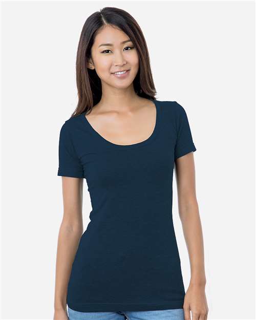 Women's USA-Made Scoop Neck T-Shirt - Navy