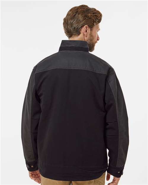 Men's Tall Horizon Two-Tone Boulder Cloth™ Canvas Jacket - Black/ Charcoal