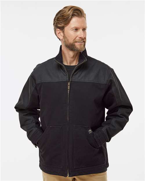 Men's Tall Horizon Two-Tone Boulder Cloth™ Canvas Jacket - Black/ Charcoal