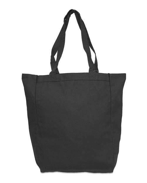 Allison Cotton Canvas Tote - Black