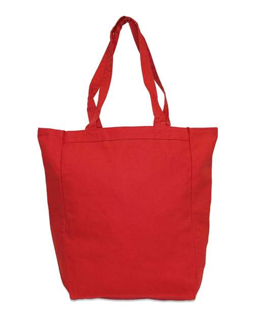 Allison Cotton Canvas Tote - Red