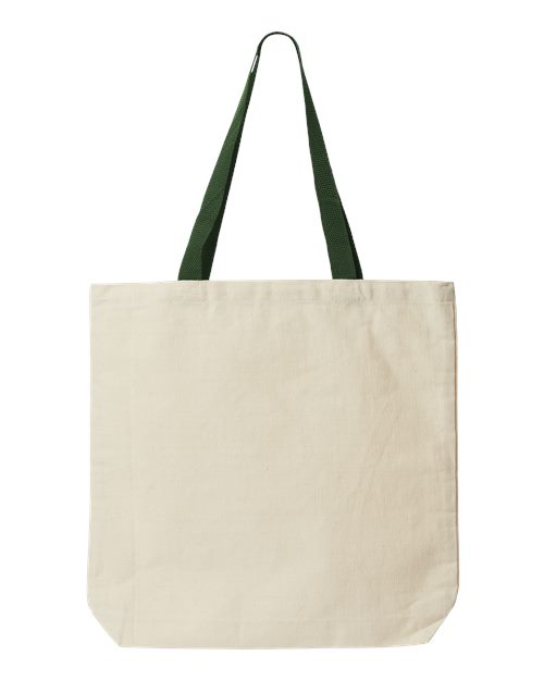 Jennifer Cotton Canvas Tote - Natural/ Forest